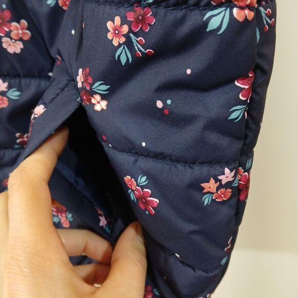 Gymboree Floral Full Zip Puff Vest Large 10/12 - Picture 9 of 9